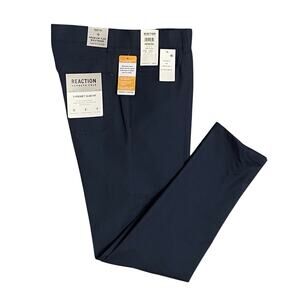 Kenneth Cole Reaction Men's 30x32 Canvas Pant Slim Fit Stretch Indigo Blue NEW